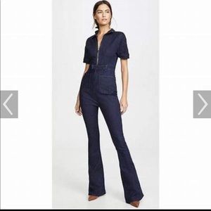 WEWOREWHAT -The Dark Wash Denim Jumpsuit M NWOT